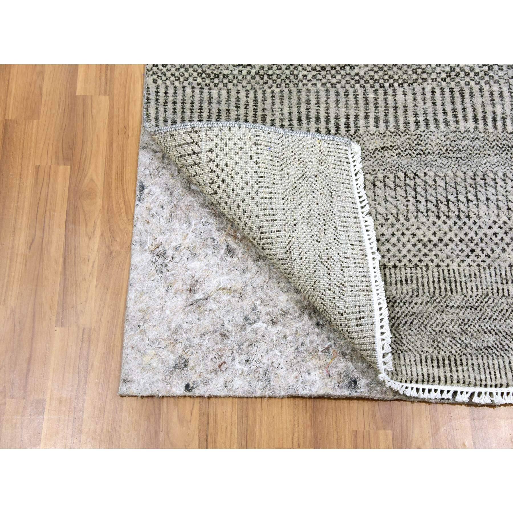 Hand Knotted Grey Modern and Contemporary with Wool Oriental Rug (2'7
